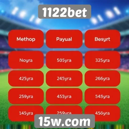 Métodos de pagamento disponíveis no 1122bet